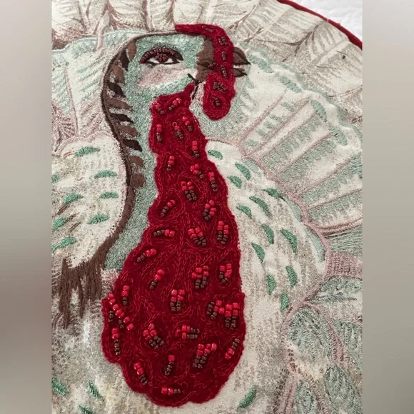 NWT 2023 John Derian 16" Round  Turkey Pillow - Picture 6 of 8